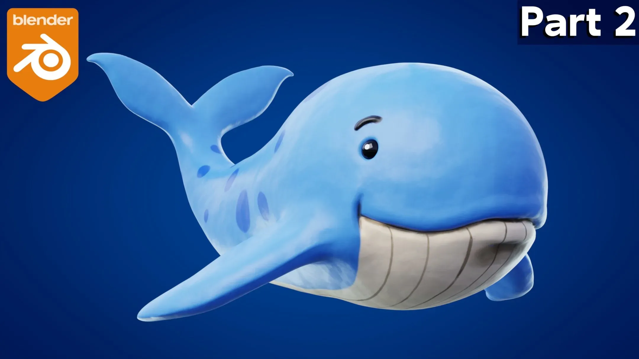 Stylized Cartoon Whale