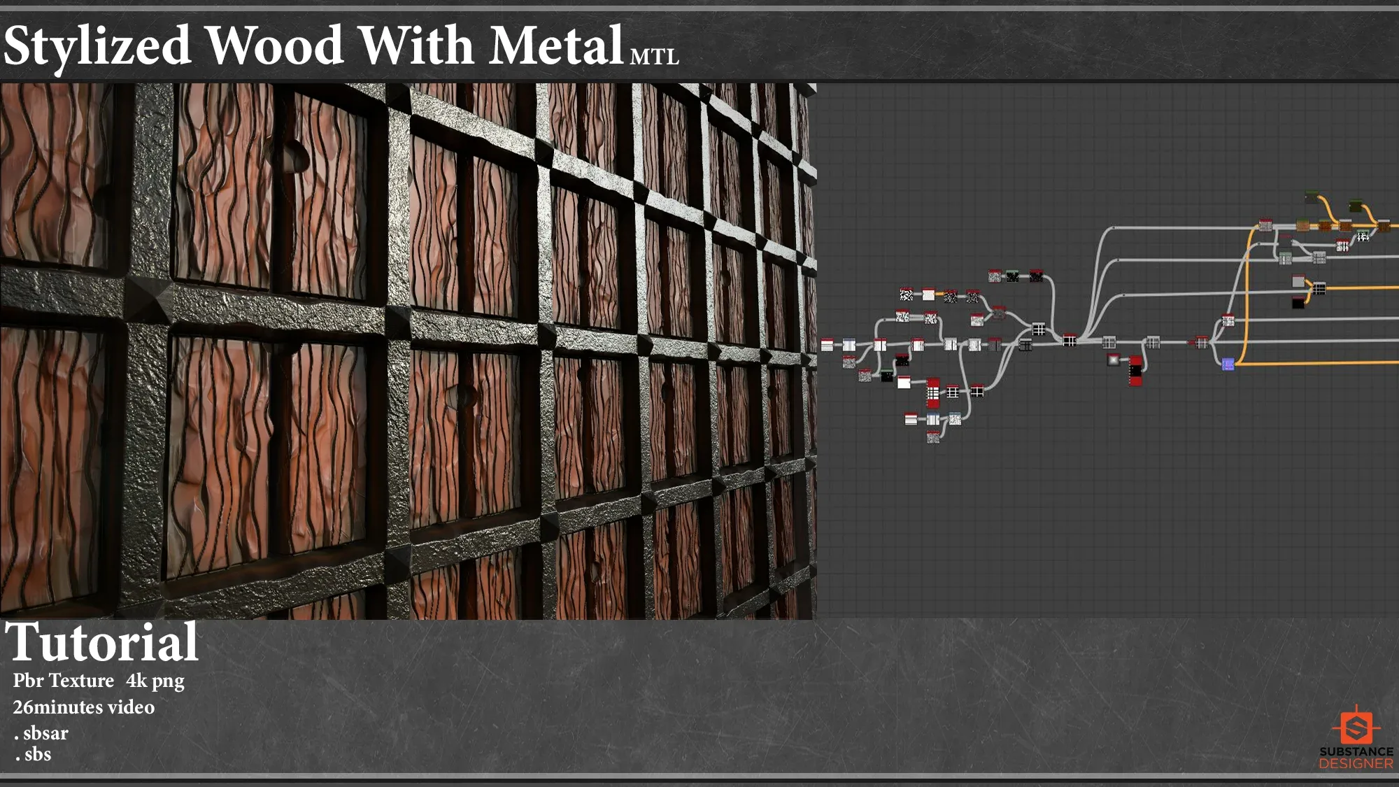 Stylized wood and metal_Substance Designer + Tutorial