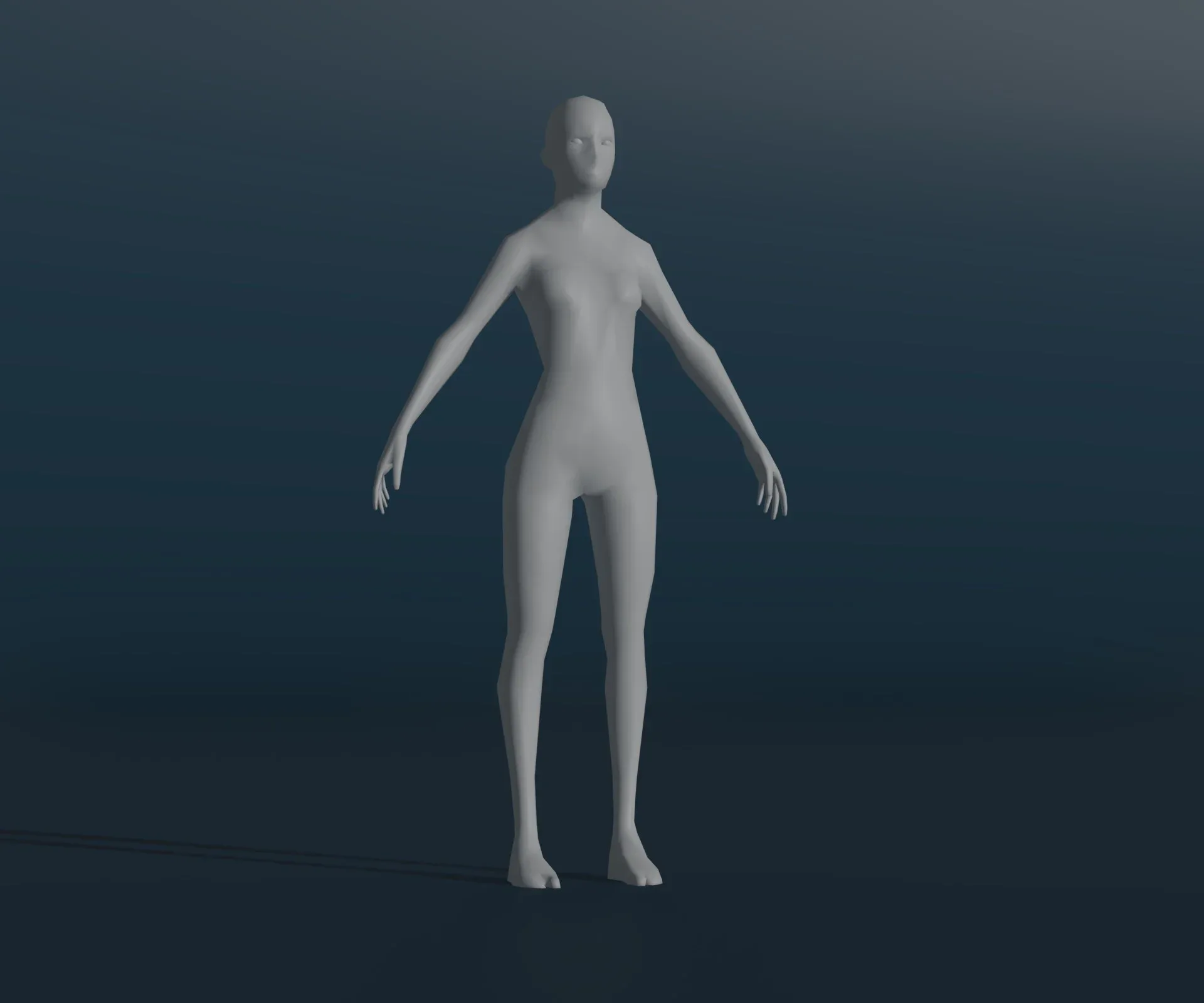 Male and Female Body Base Mesh Animated and Rigged 1k Polygons
