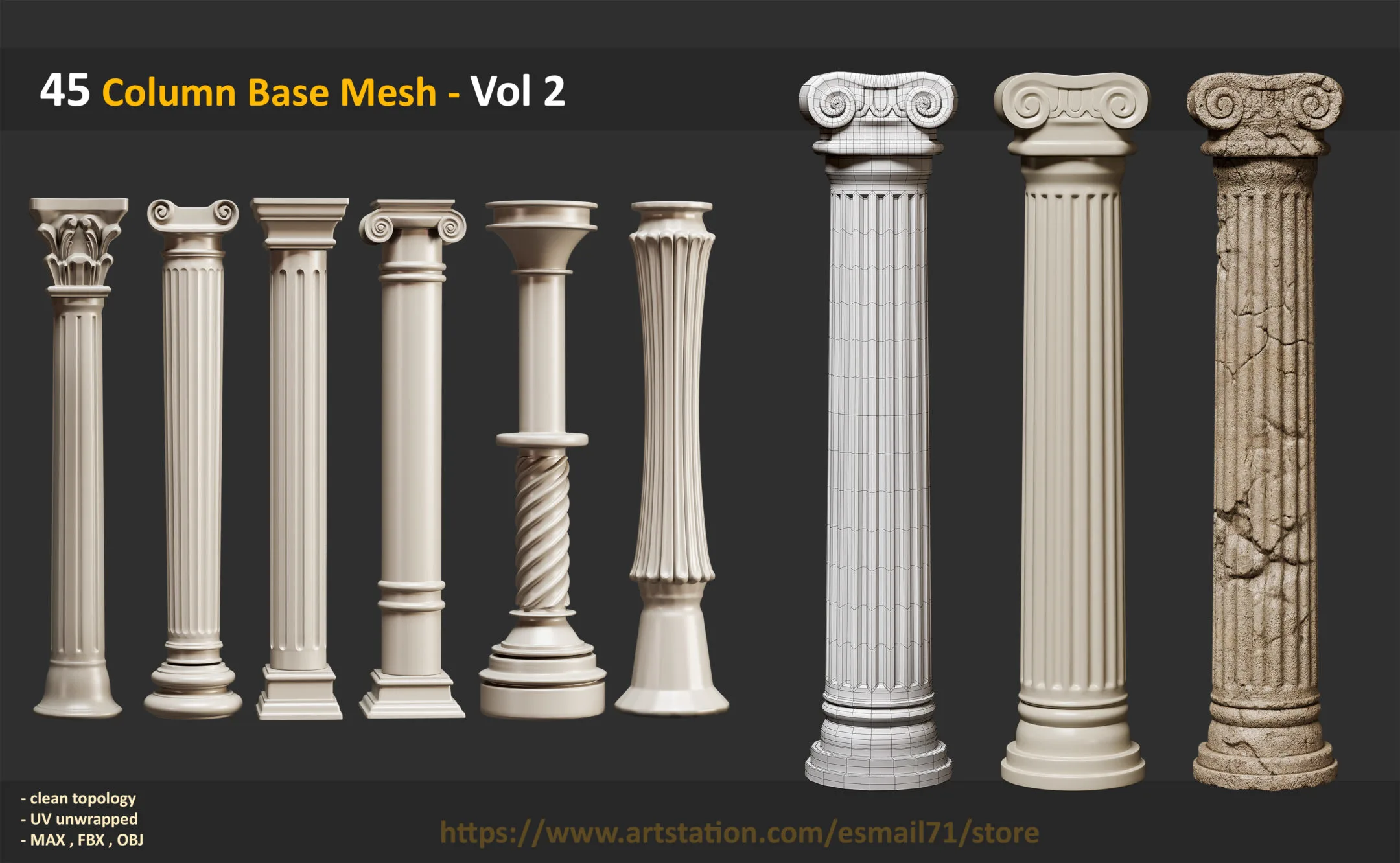 45 Column Base Mesh - Vol 2