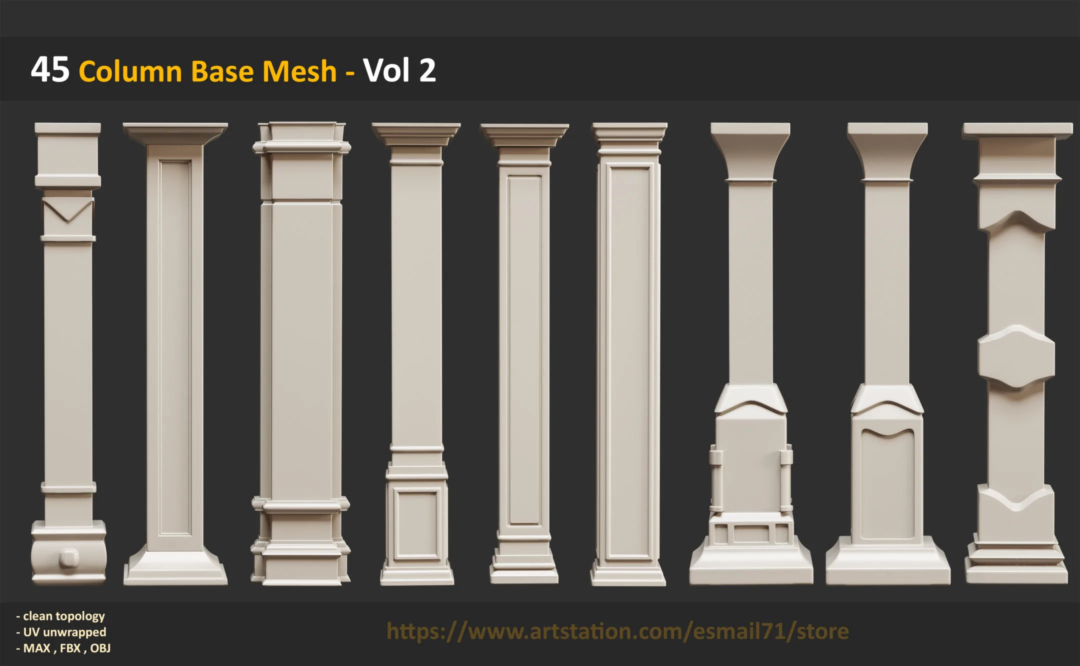 45 Column Base Mesh - Vol 2