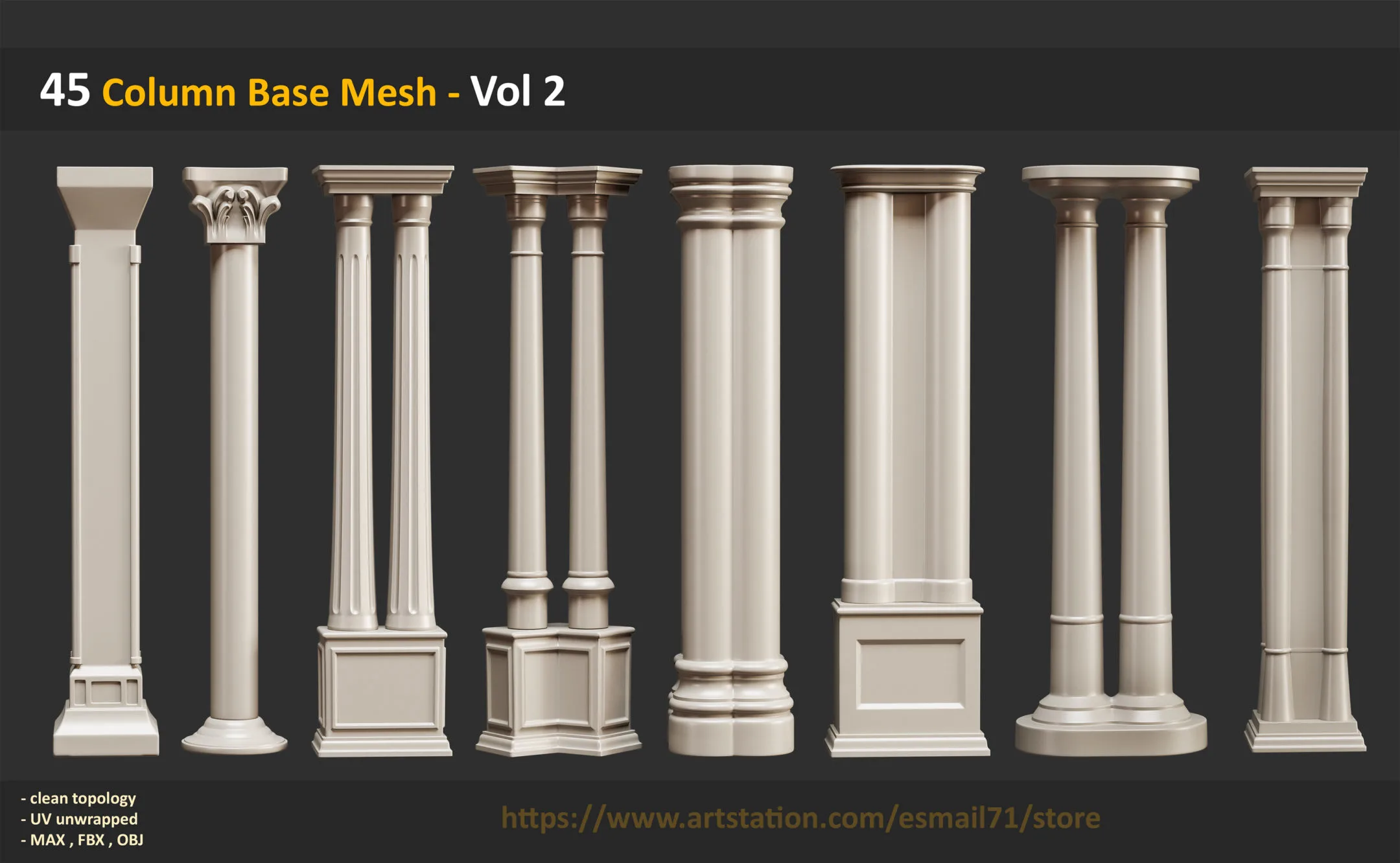 45 Column Base Mesh - Vol 2