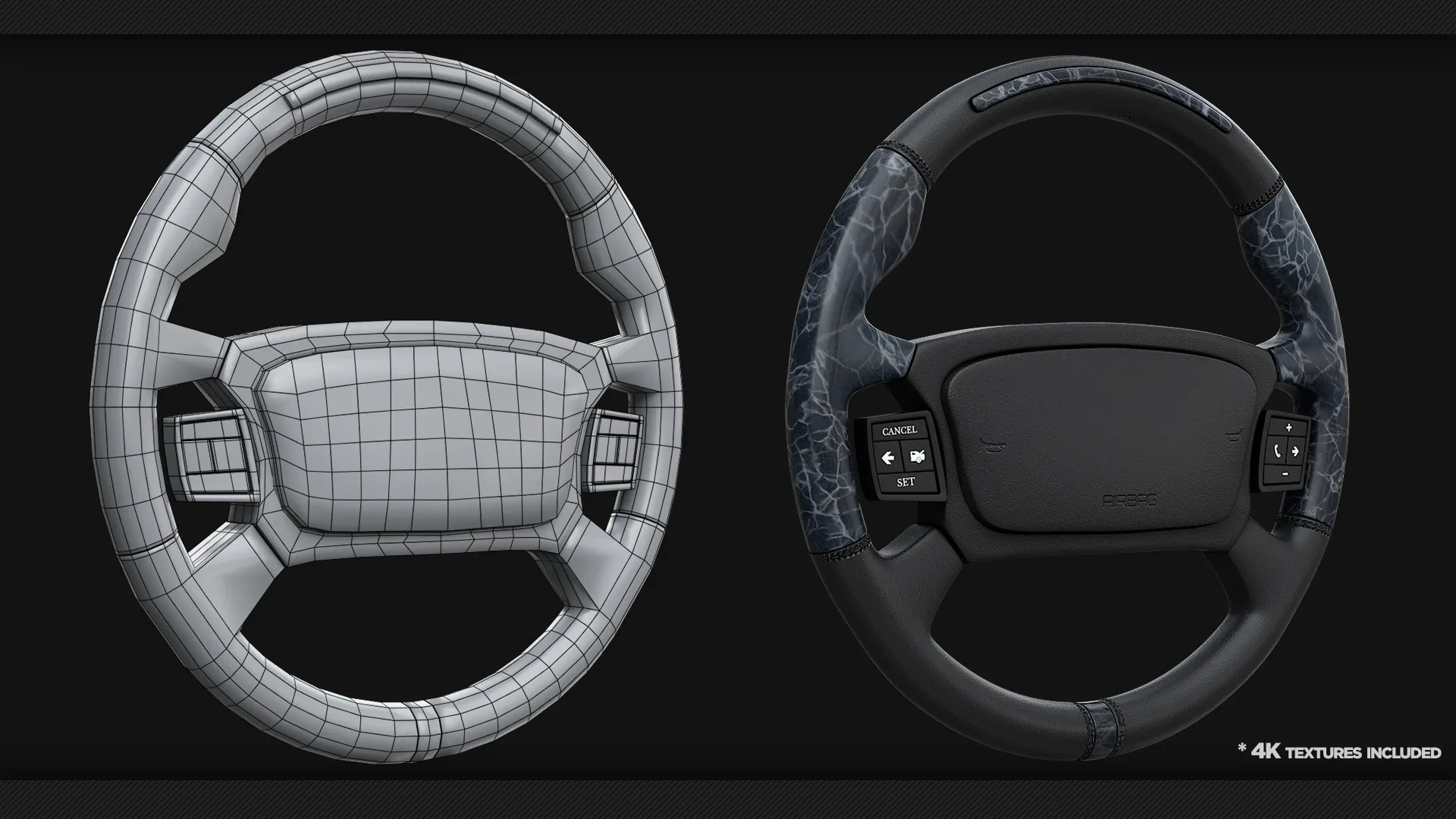 20 Steering Wheels - Base Mesh