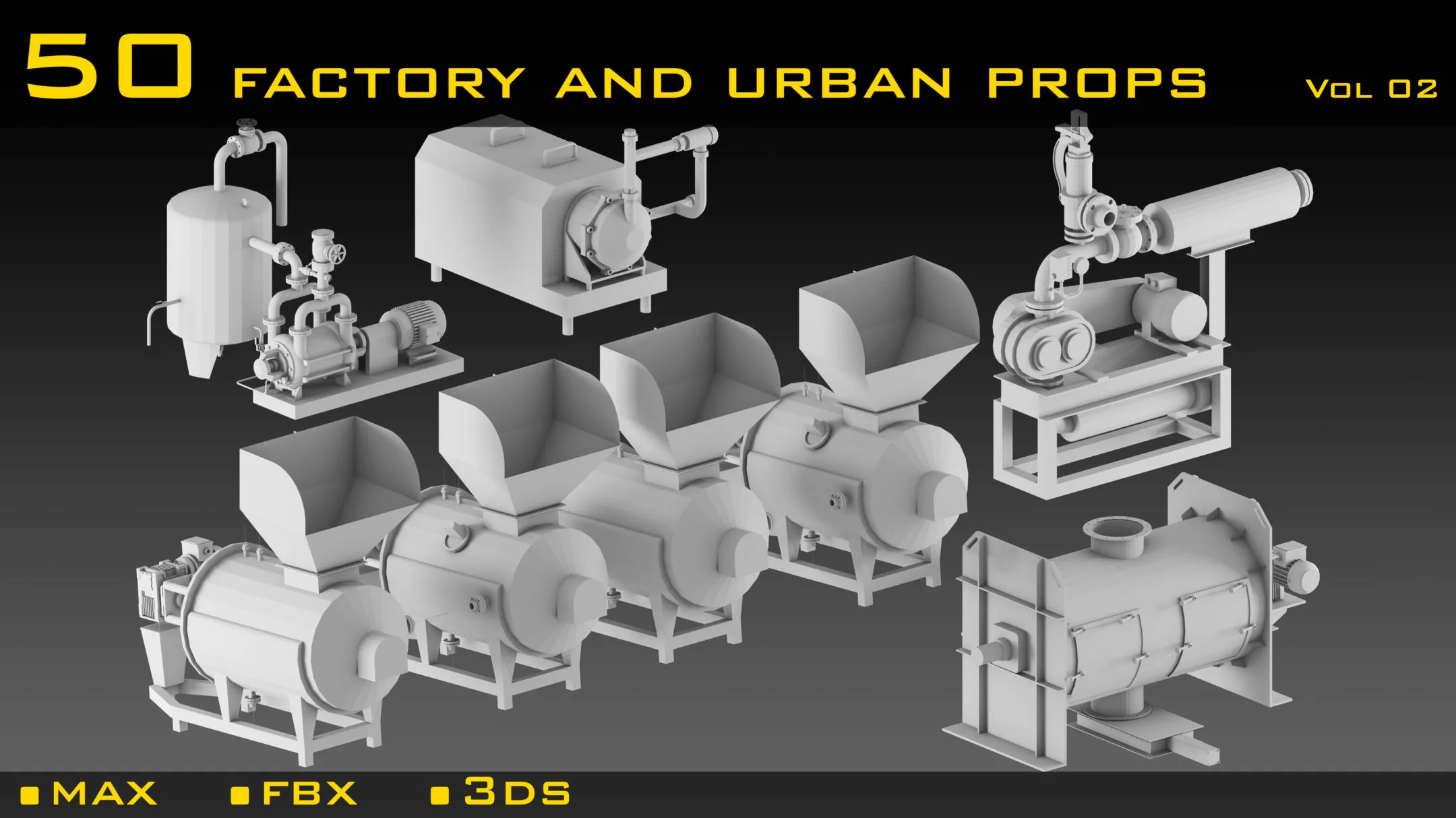 Factory and Urban Props- Vol 02