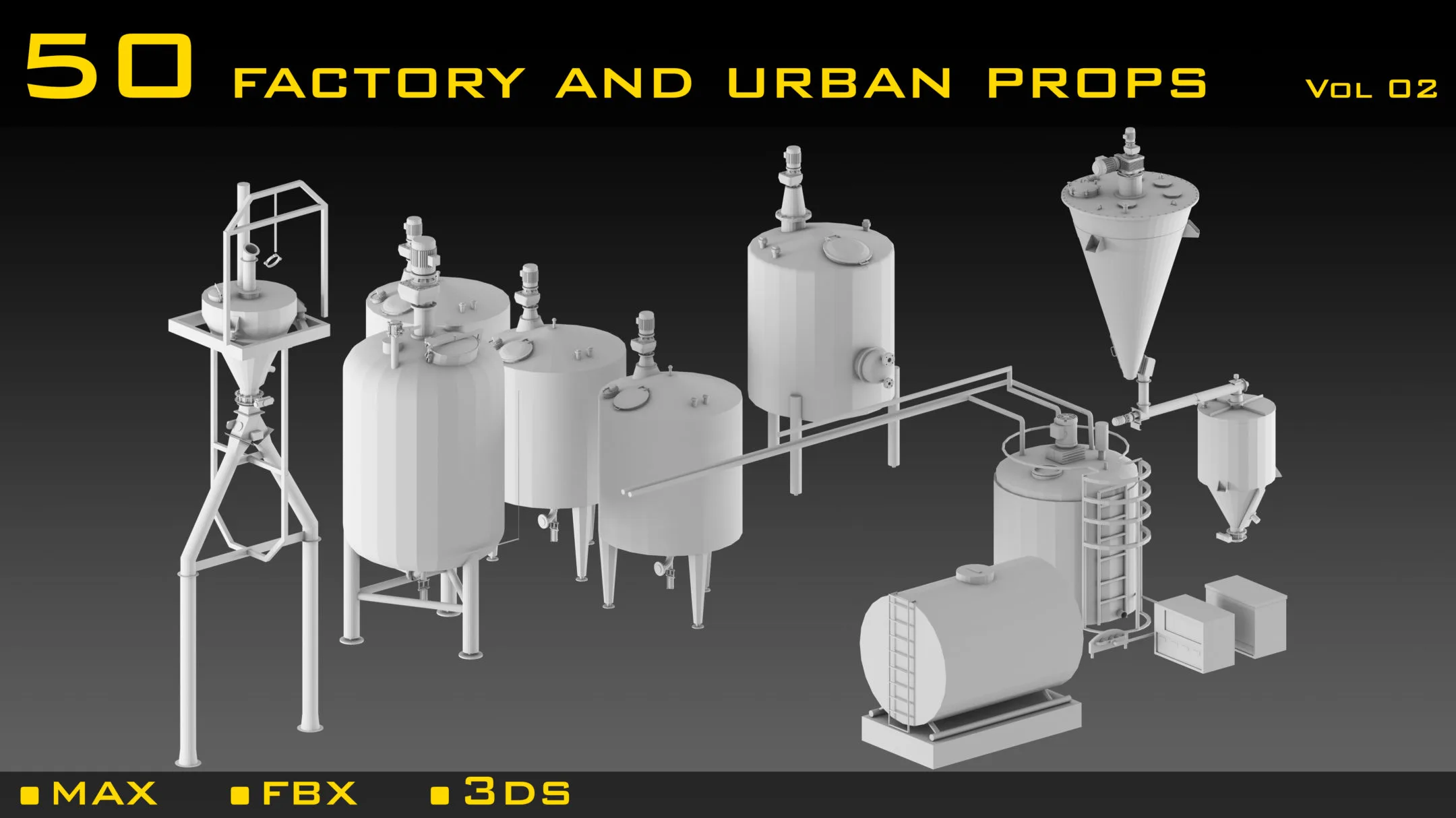 Factory and Urban Props- Vol 02