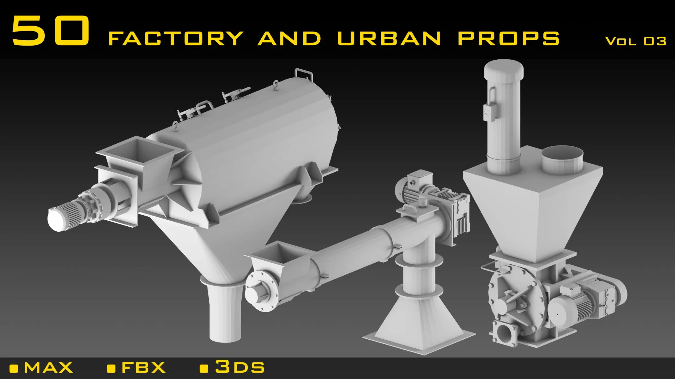 50 Factory and Urban Props- Vol 03
