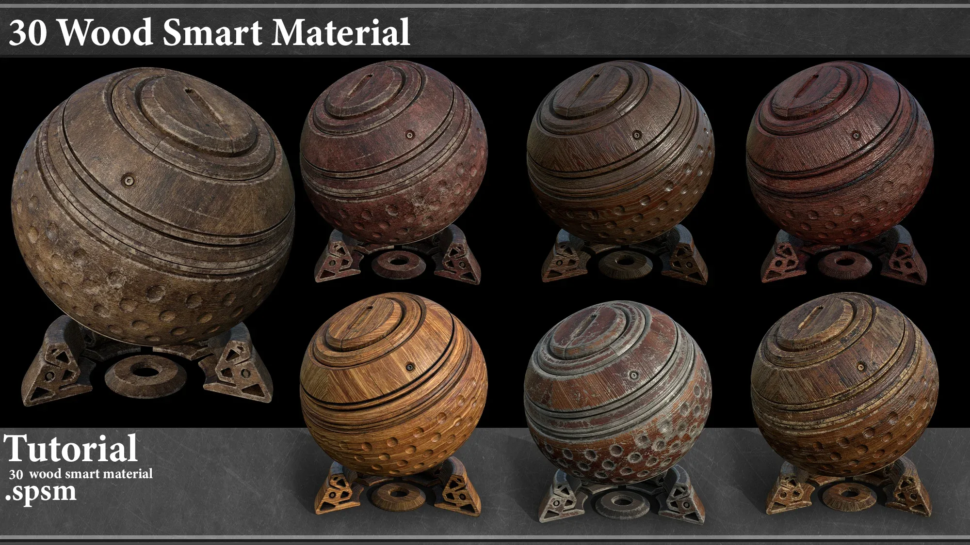 30 Wood Smart Material Vol.1 + tutorial