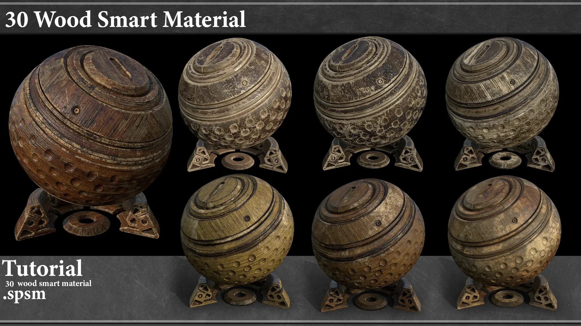 30 Wood Smart Material Vol.1 + tutorial