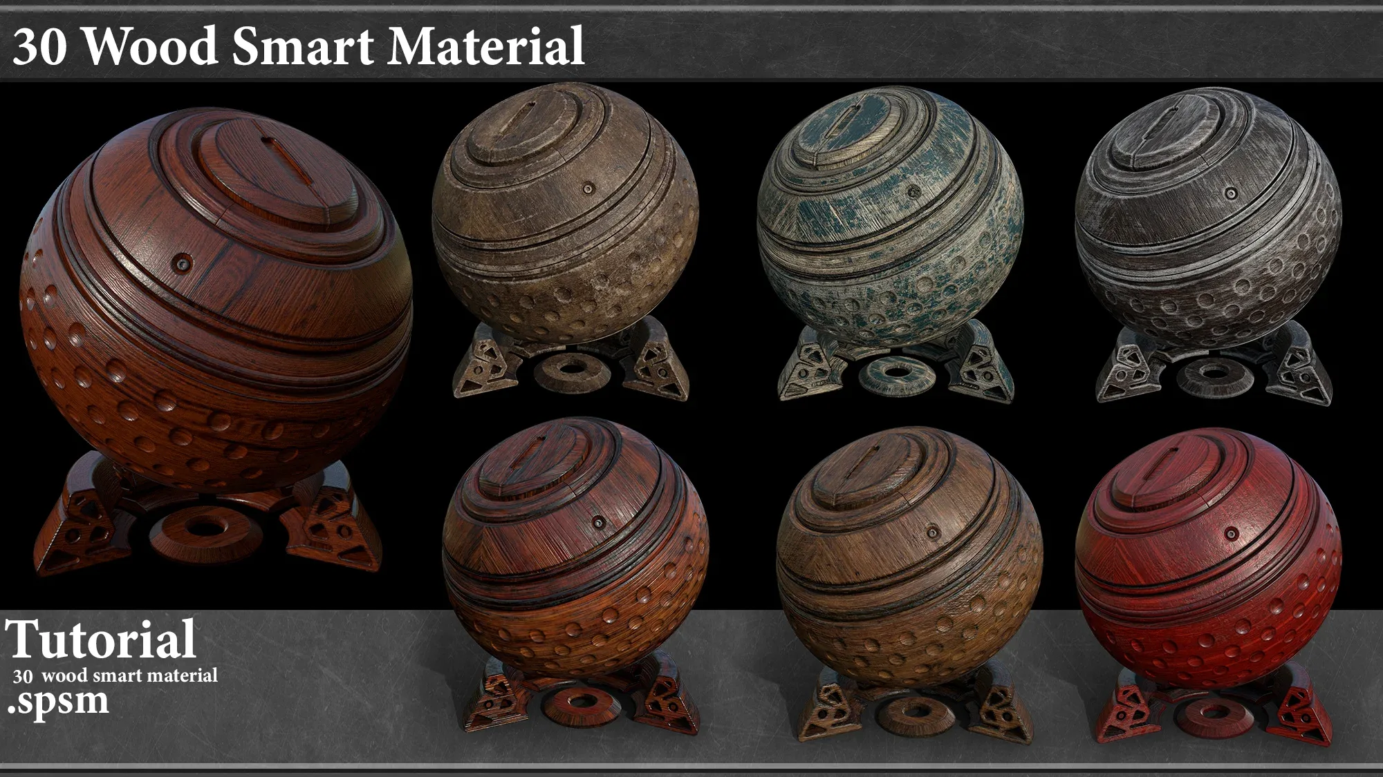 30 Wood Smart Material Vol.1 + tutorial