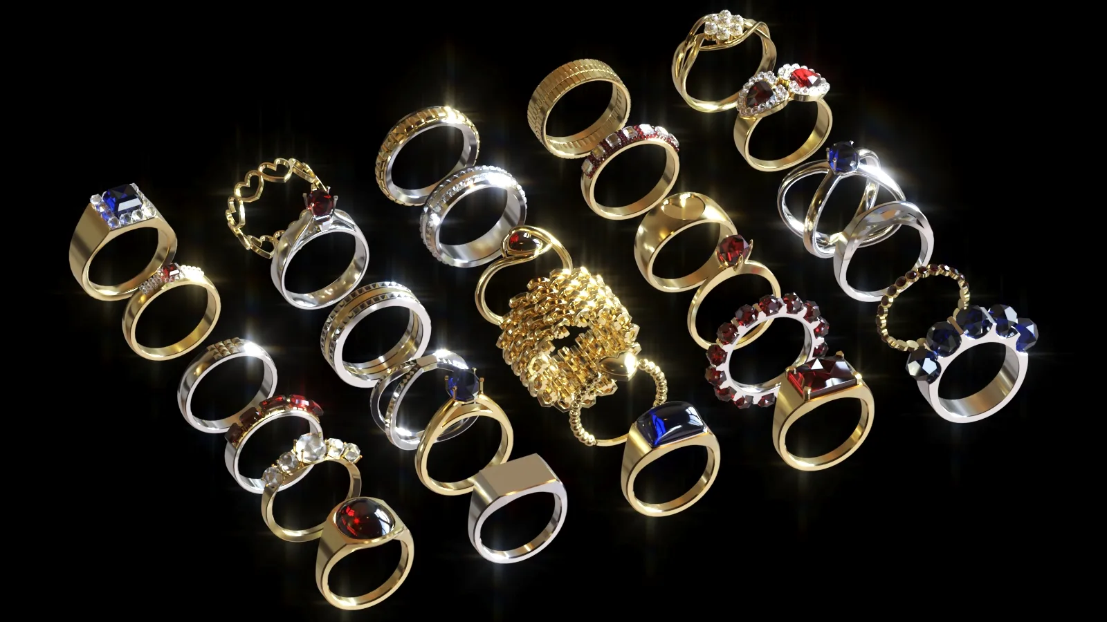 jewelry imm brush vol.4 + 3d print format (ring, pendant, chain)