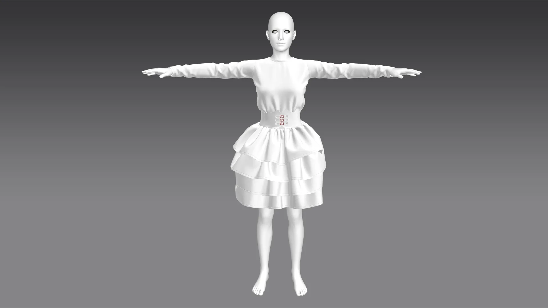 Skirt No.2 (Marvelous Designer & Clo3d & FBX & OBJ & Texture)