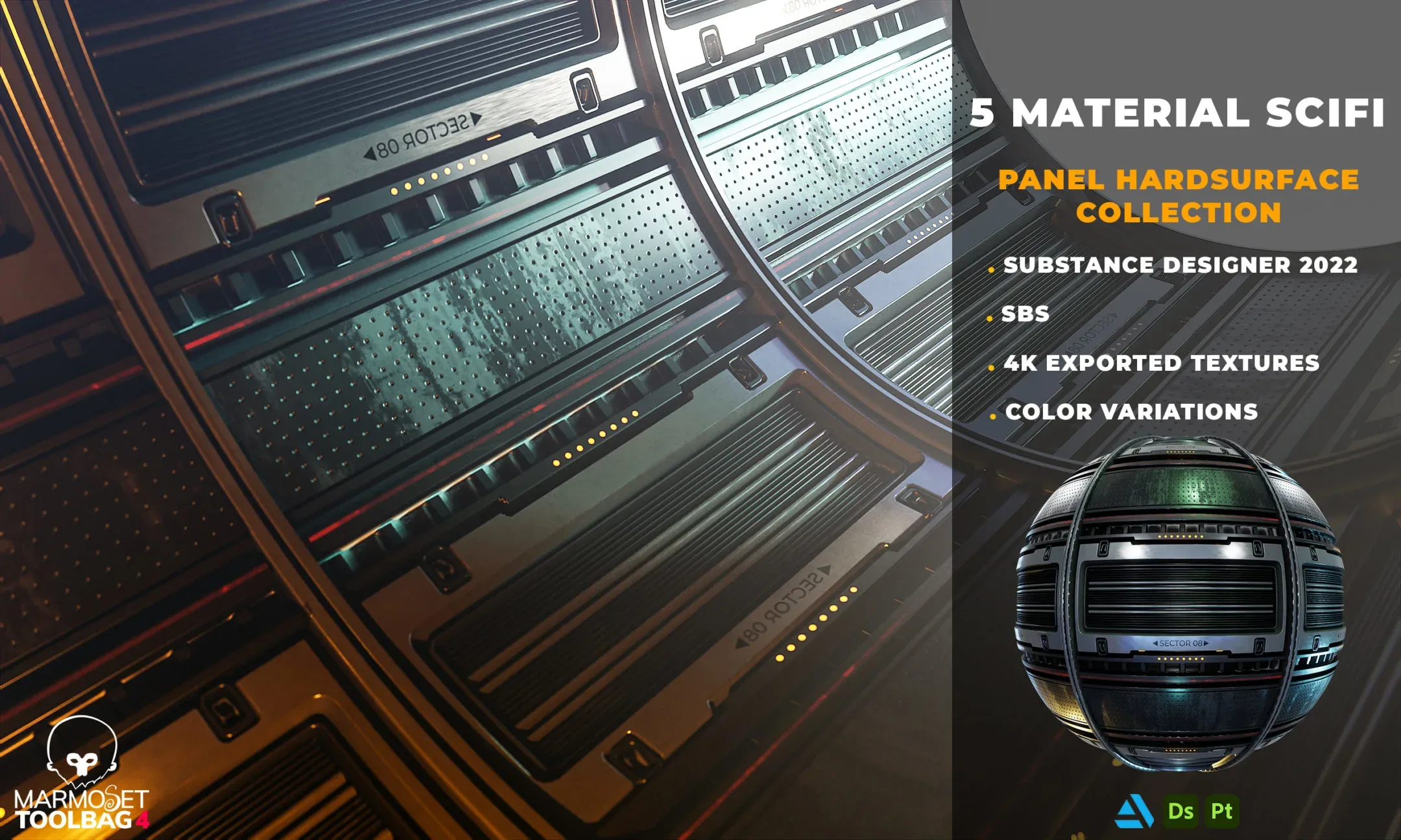 5 SCI FI MATERIAL HARDSURFACE COLLECTION VOL 01