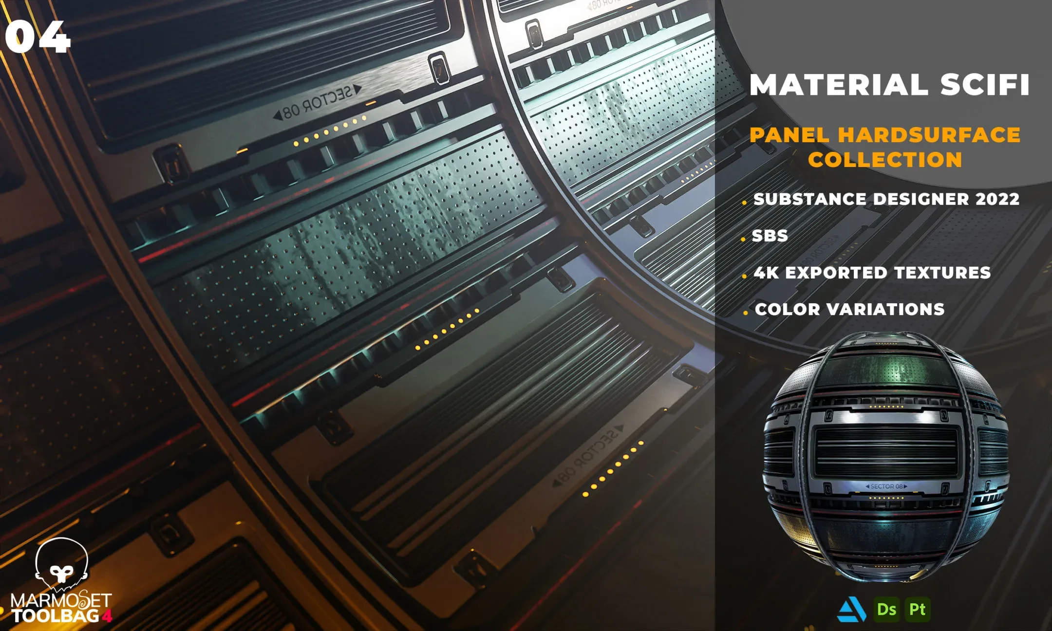 5 SCI FI MATERIAL HARDSURFACE COLLECTION VOL 01