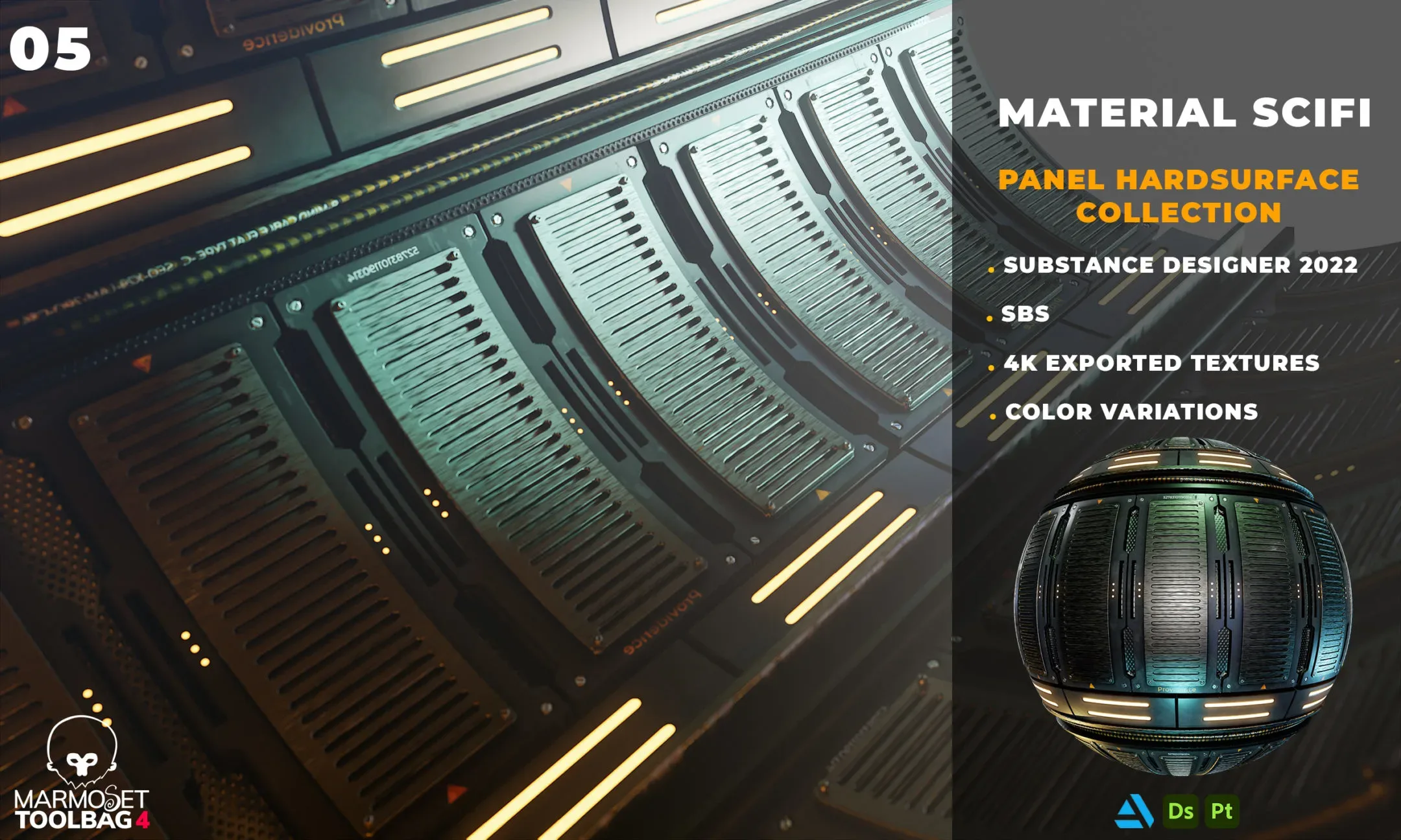 5 SCI FI MATERIAL HARDSURFACE COLLECTION VOL 01