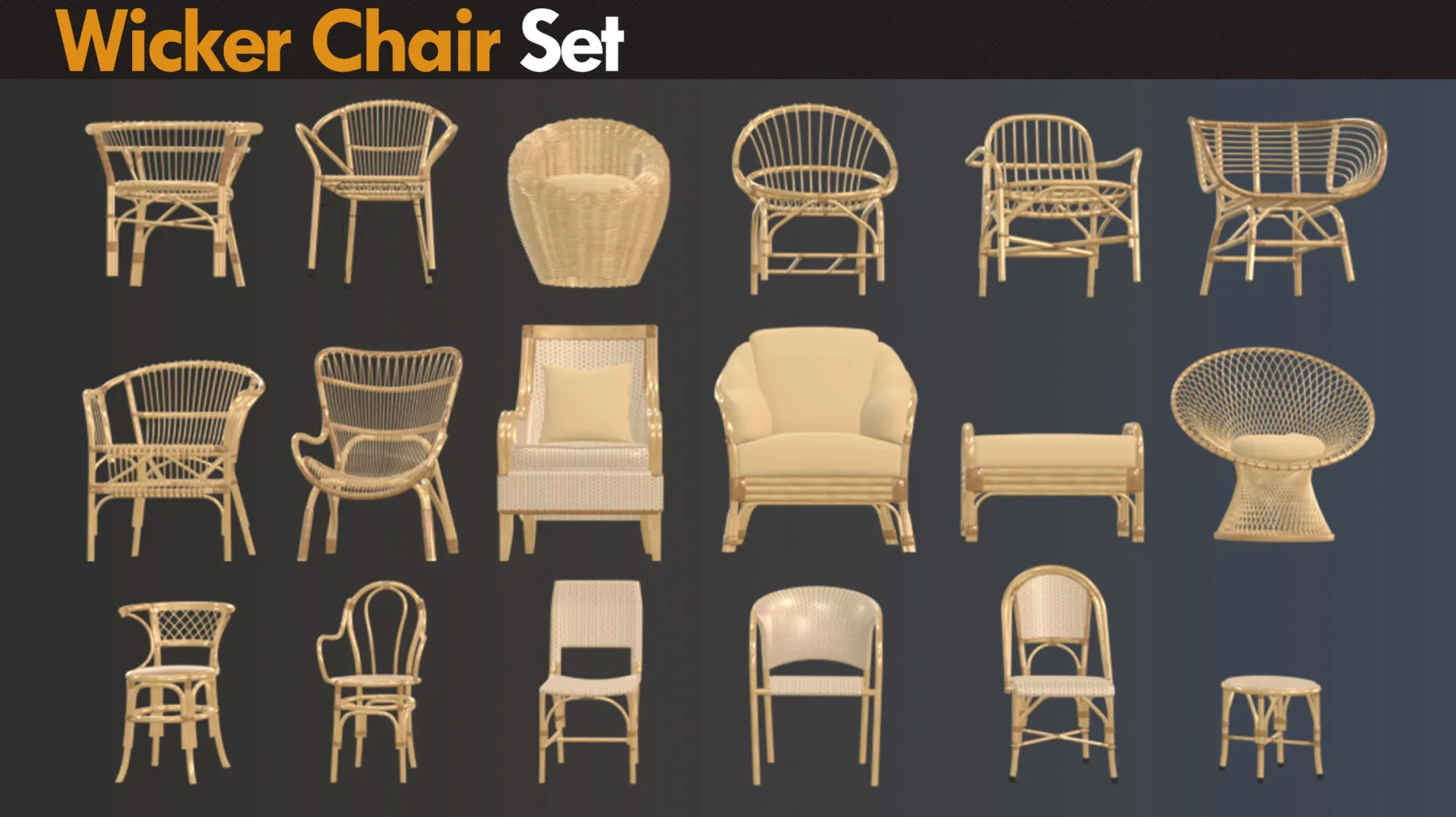 Wicker chair set