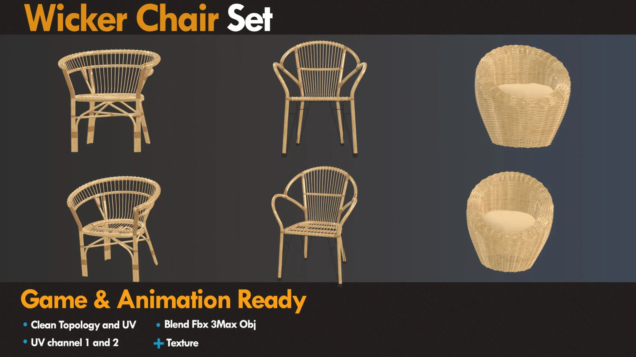 Wicker chair set