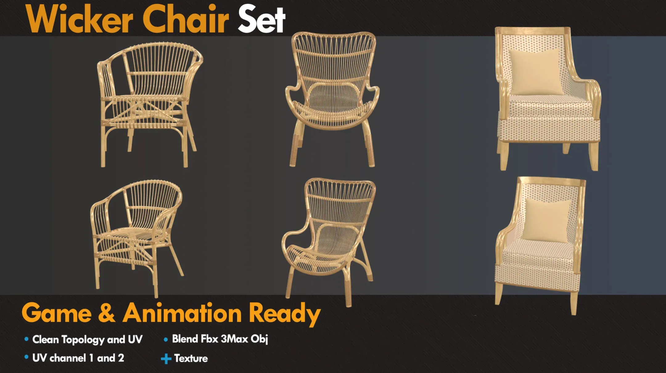 Wicker chair set