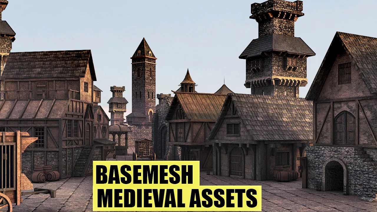 MEDIEVAL ASSETS (UV+ Textures) Vol1