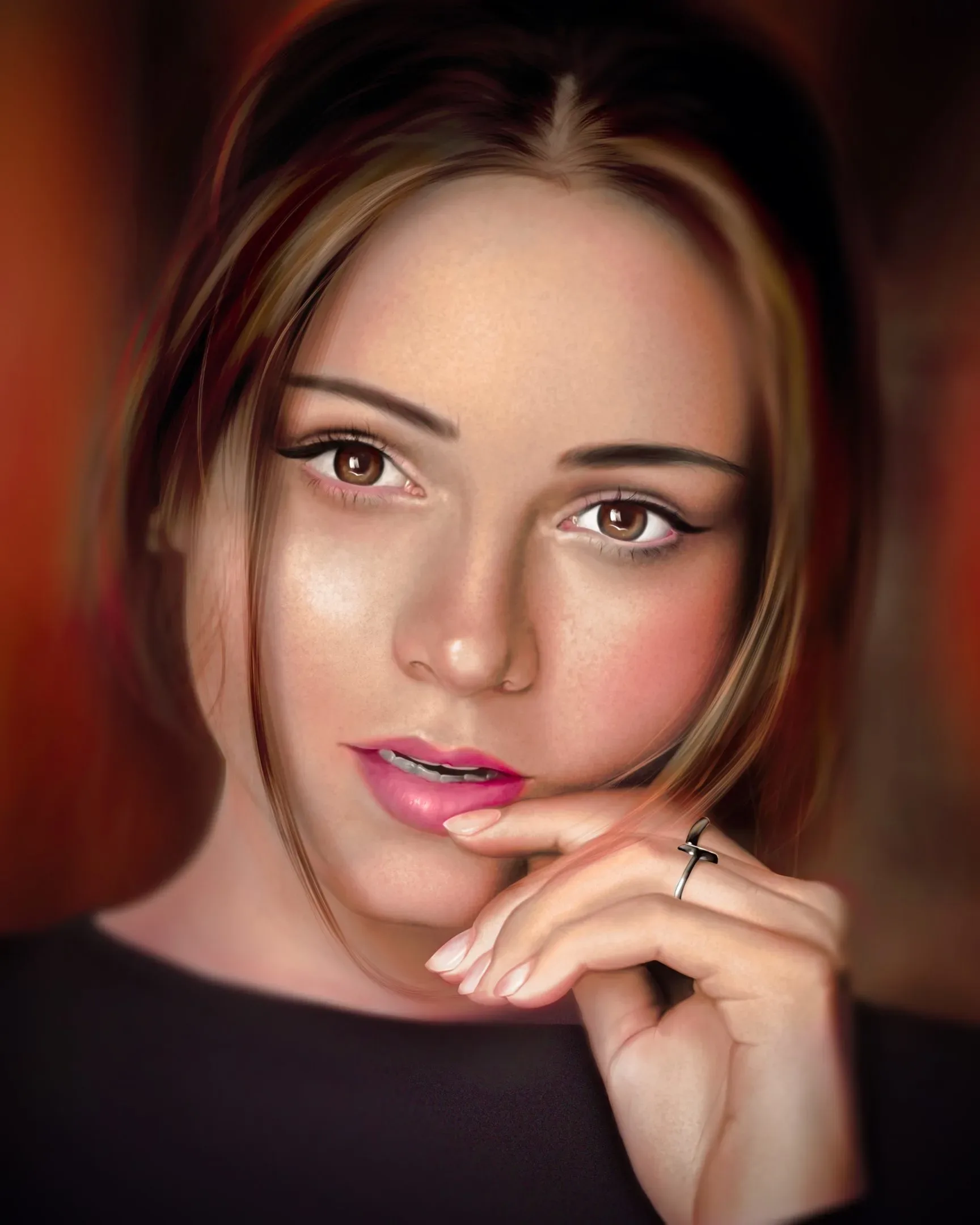 Bundle of 5 Digital Portrait Painting PSD for Study