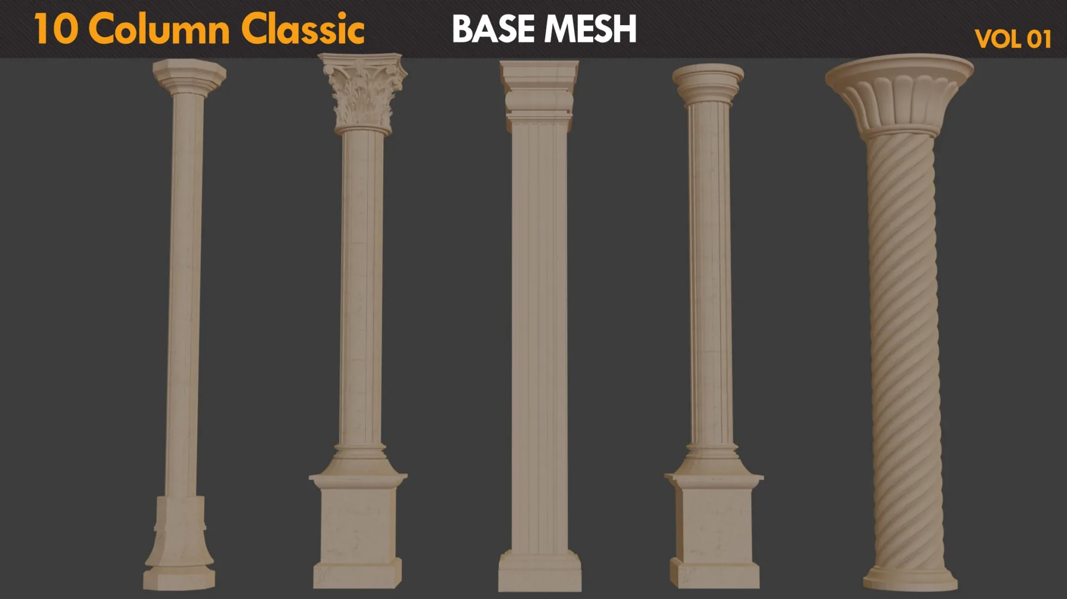 10 Column Basemeshes