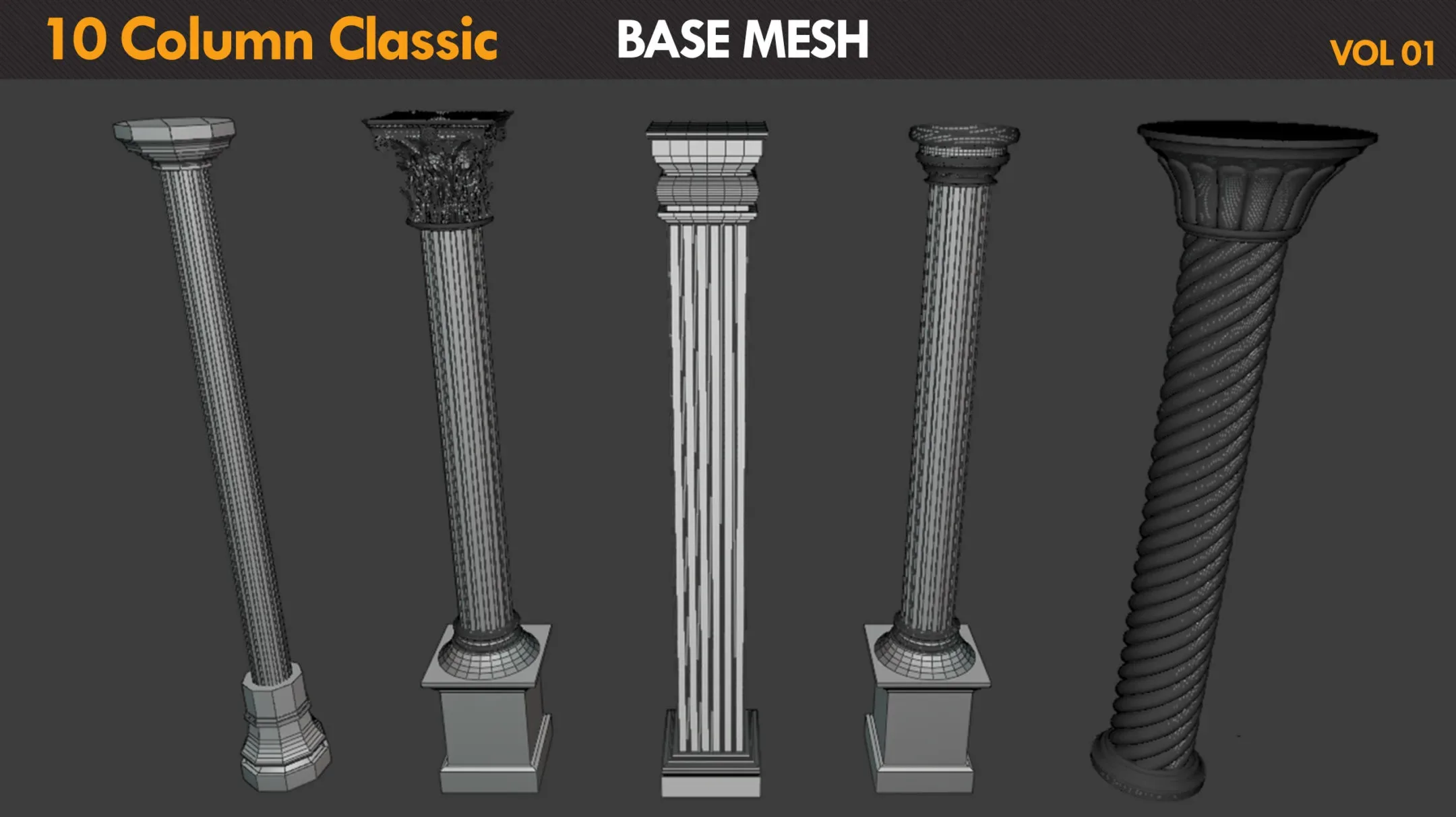 10 Column Basemeshes