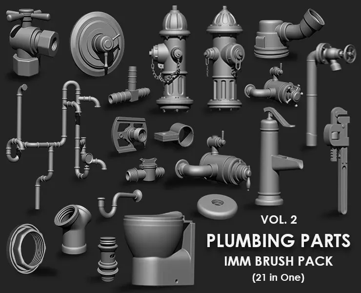 PLUMBING PARTS MEGA PACK (4 IN ONE - 87 BRUSHES)