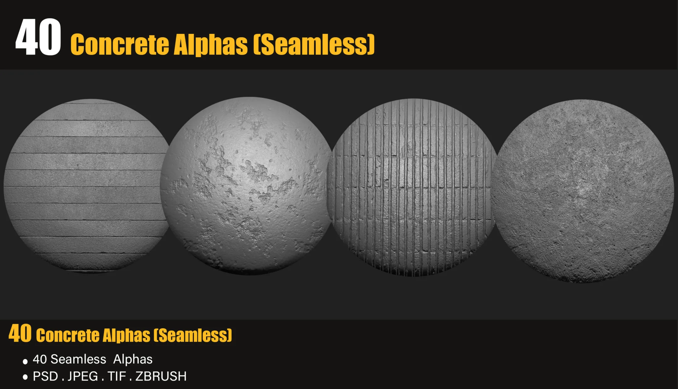 40 Concrete Alphas (Seamless)