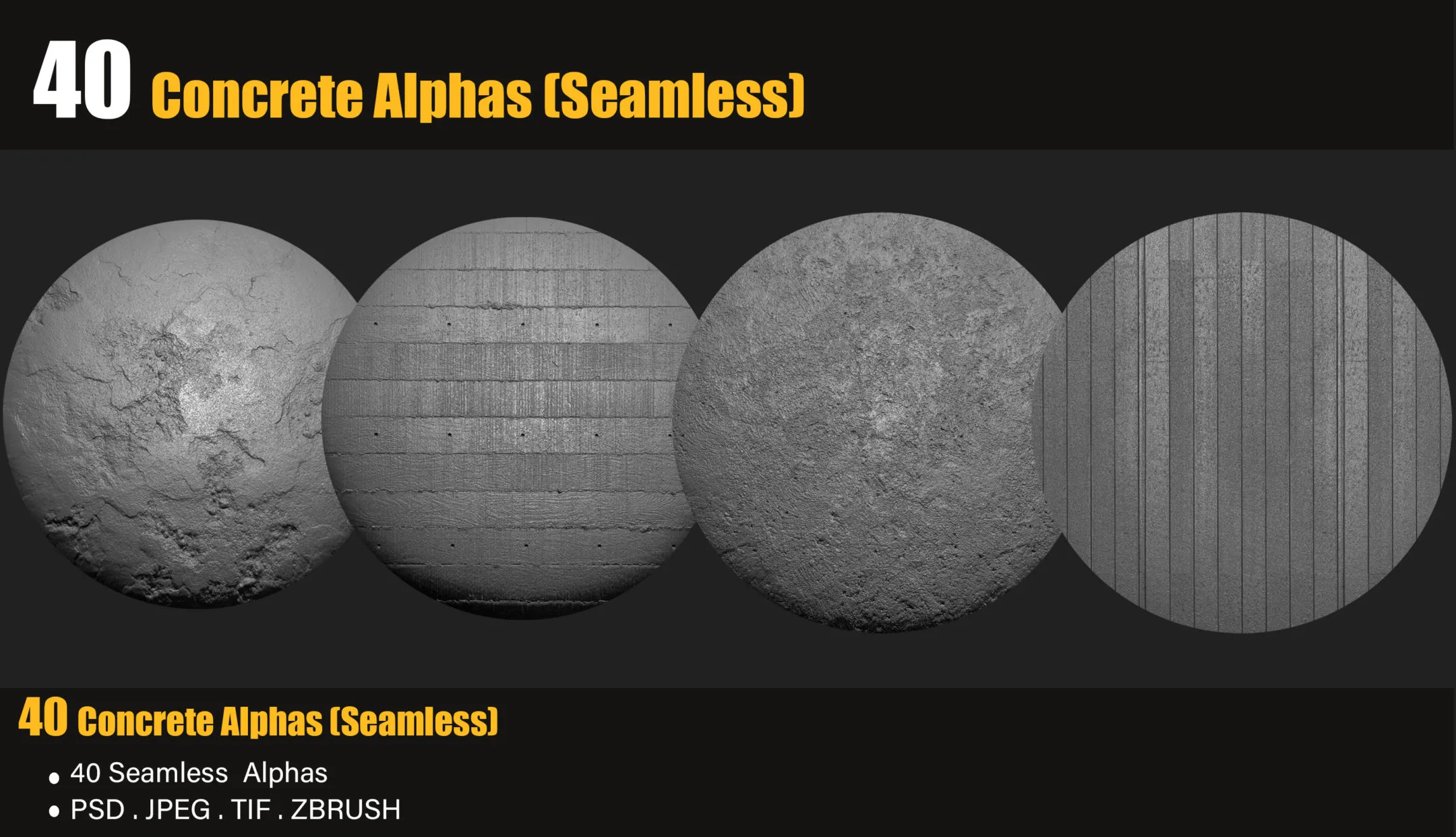 40 Concrete Alphas (Seamless)