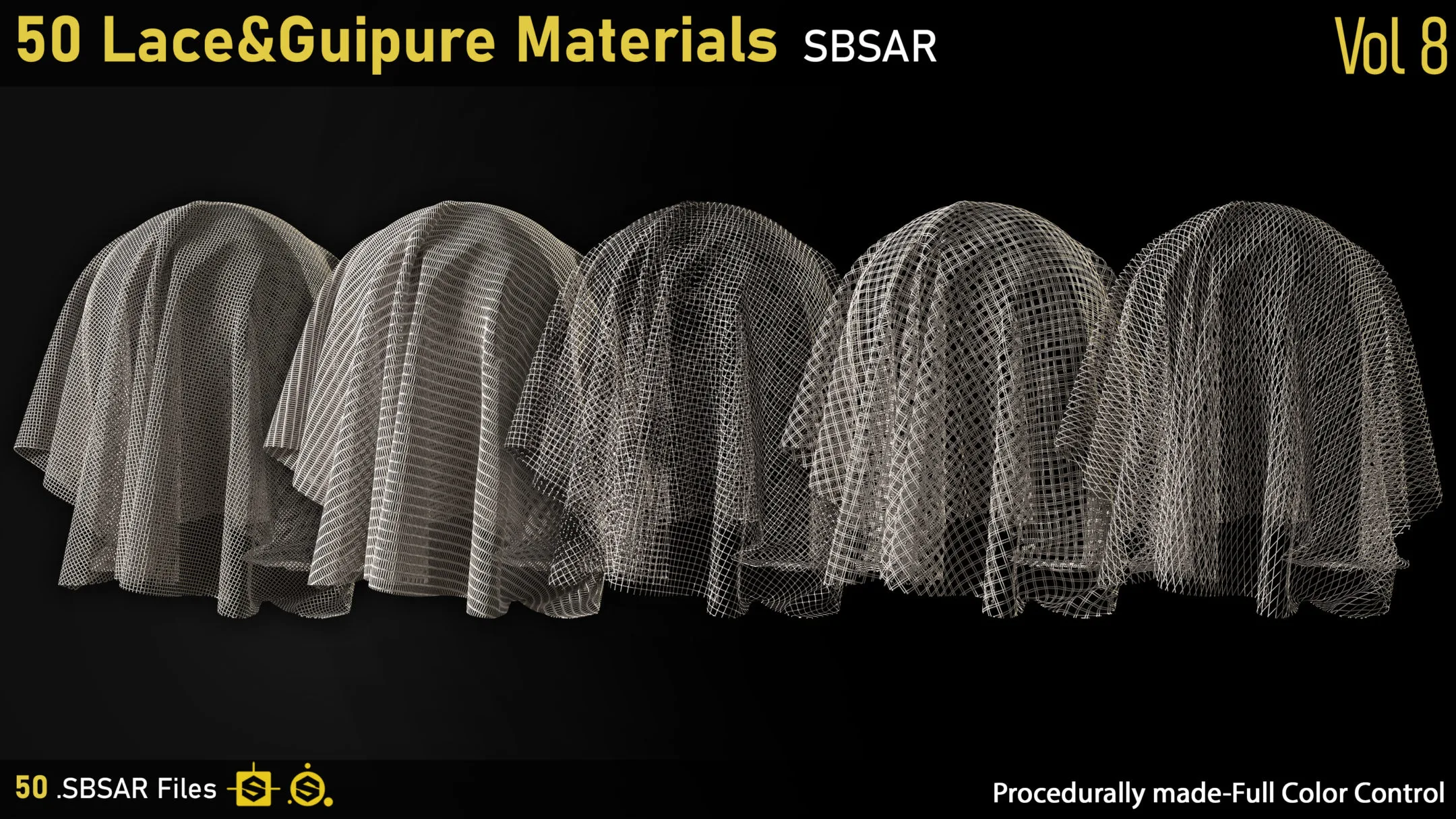 50 Lace&Guipure Materials-SBSAR-Vol8