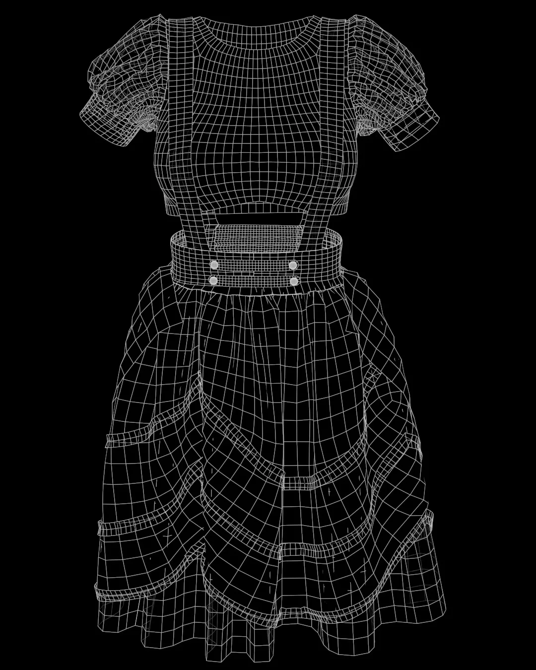 3 Female dresses low-poly-Game ready- VOL 02