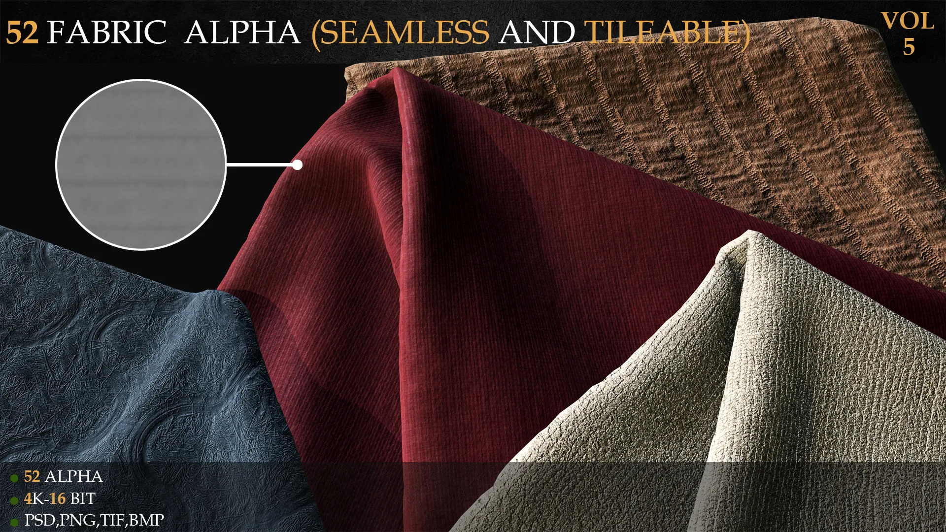 52 FABRIC ALPHA (SEAMLESS AND TILEABLE)-VOL 5