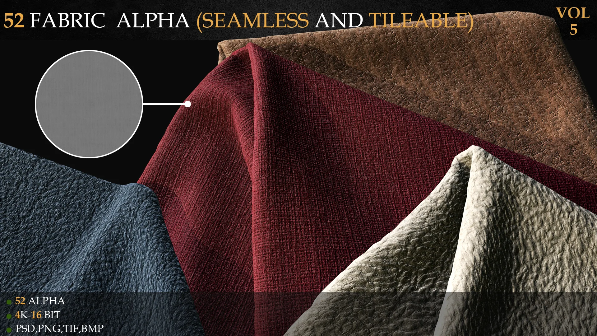 52 FABRIC ALPHA (SEAMLESS AND TILEABLE)-VOL 5