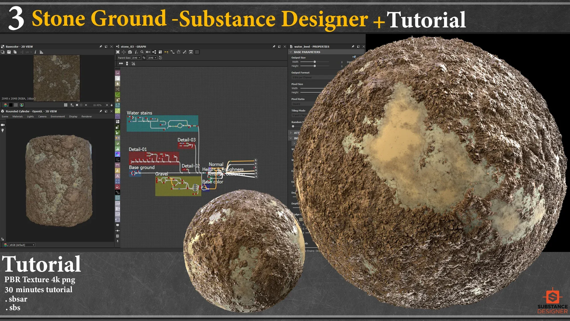 Stone Ground_Substance Designer + Tutorial