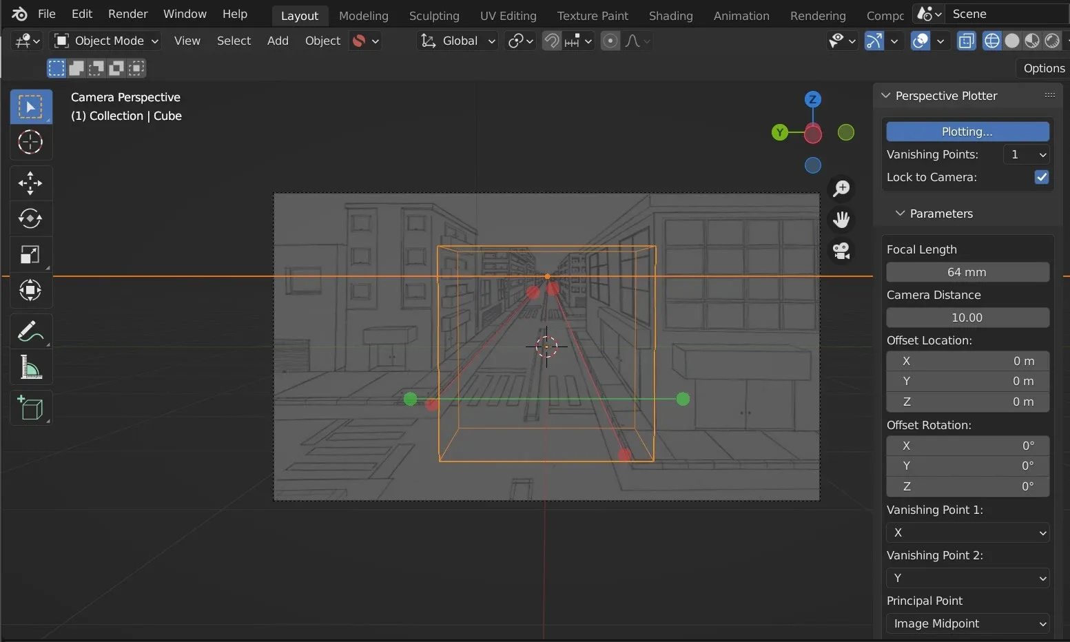 Perspective Plotter Blender Add On