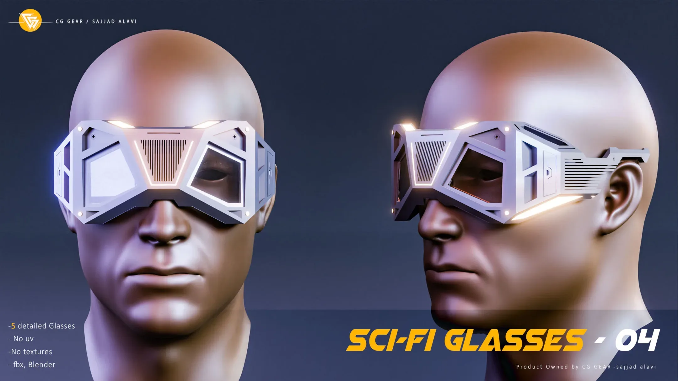 sci-fi glasses basmesh