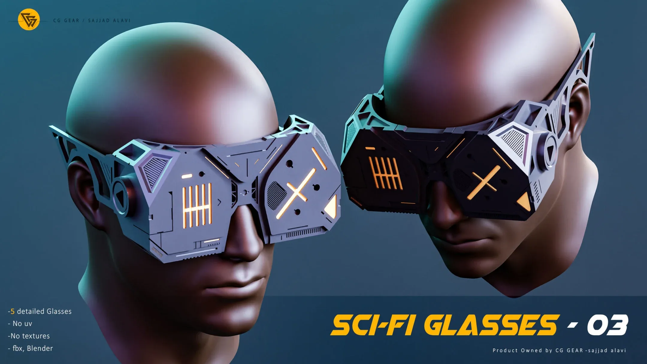sci-fi glasses basmesh