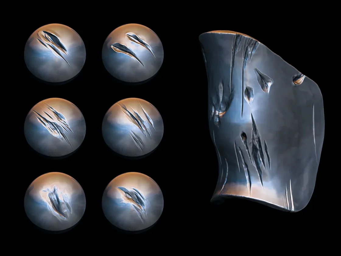 Metal Surfaces &amp; Damages Brushesfor Zbrush Part 3