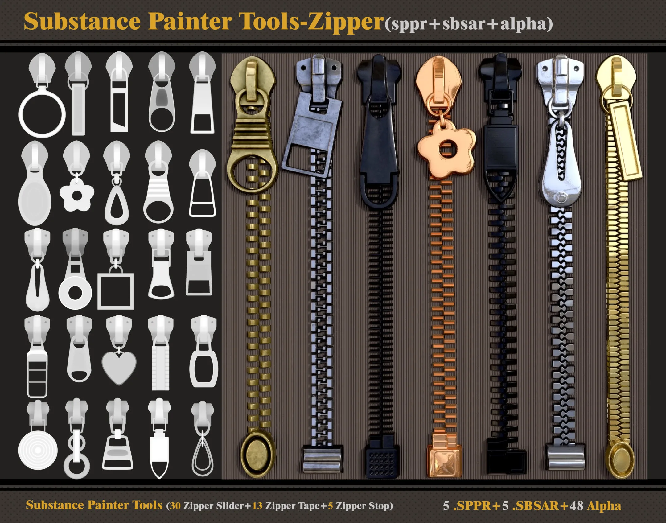 Substance Painter Tools-Zipper (sppr-sbsar-alpha)