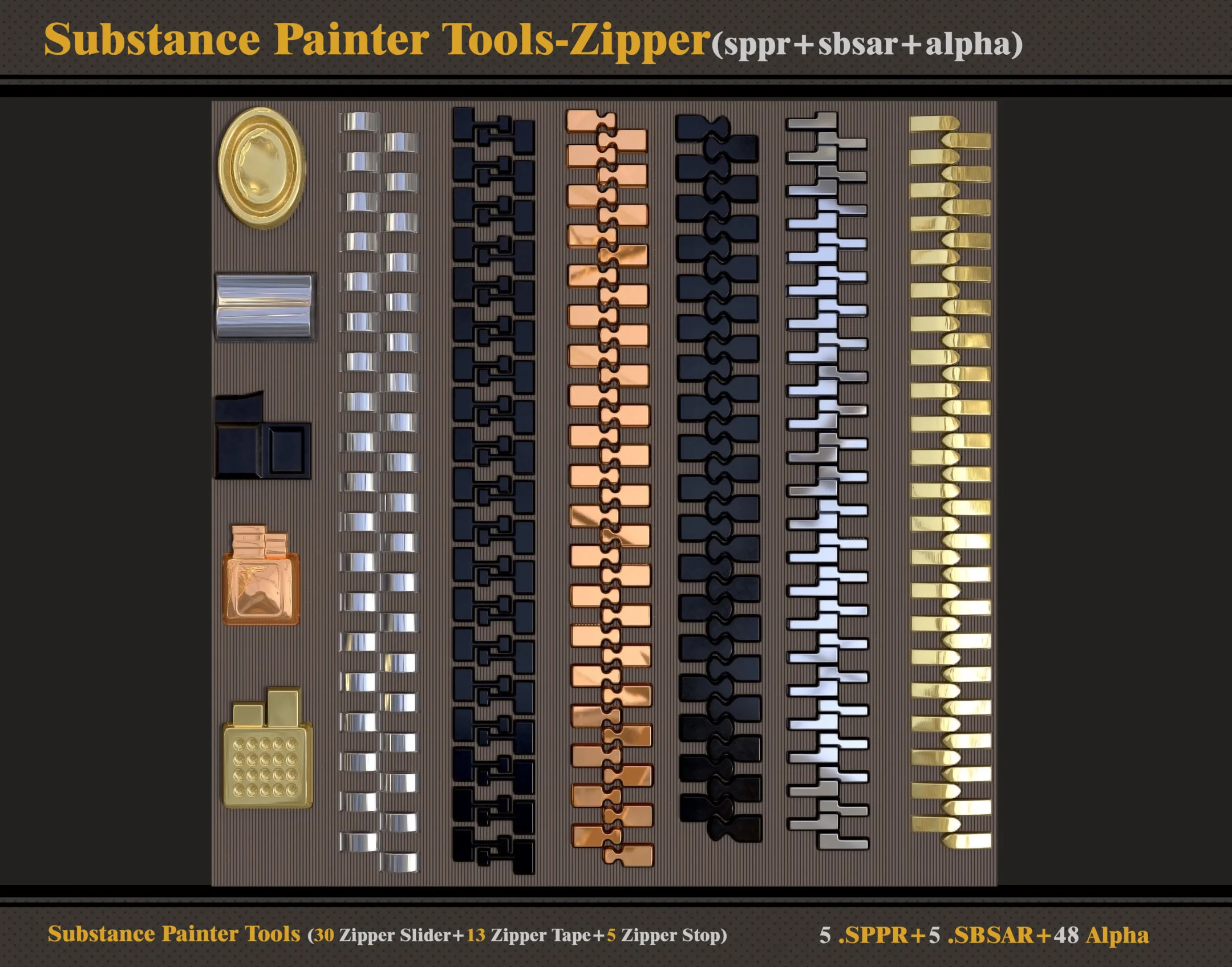 Substance Painter Tools-Zipper (sppr-sbsar-alpha)