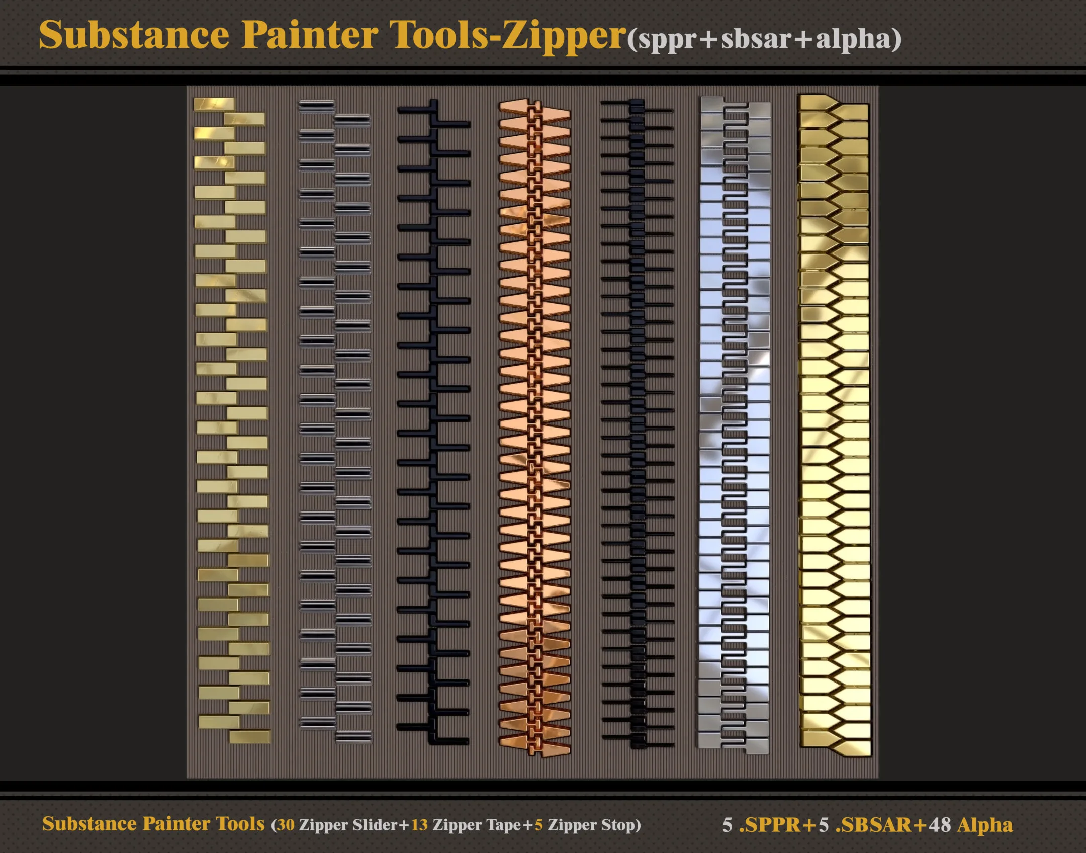 Substance Painter Tools-Zipper (sppr-sbsar-alpha)