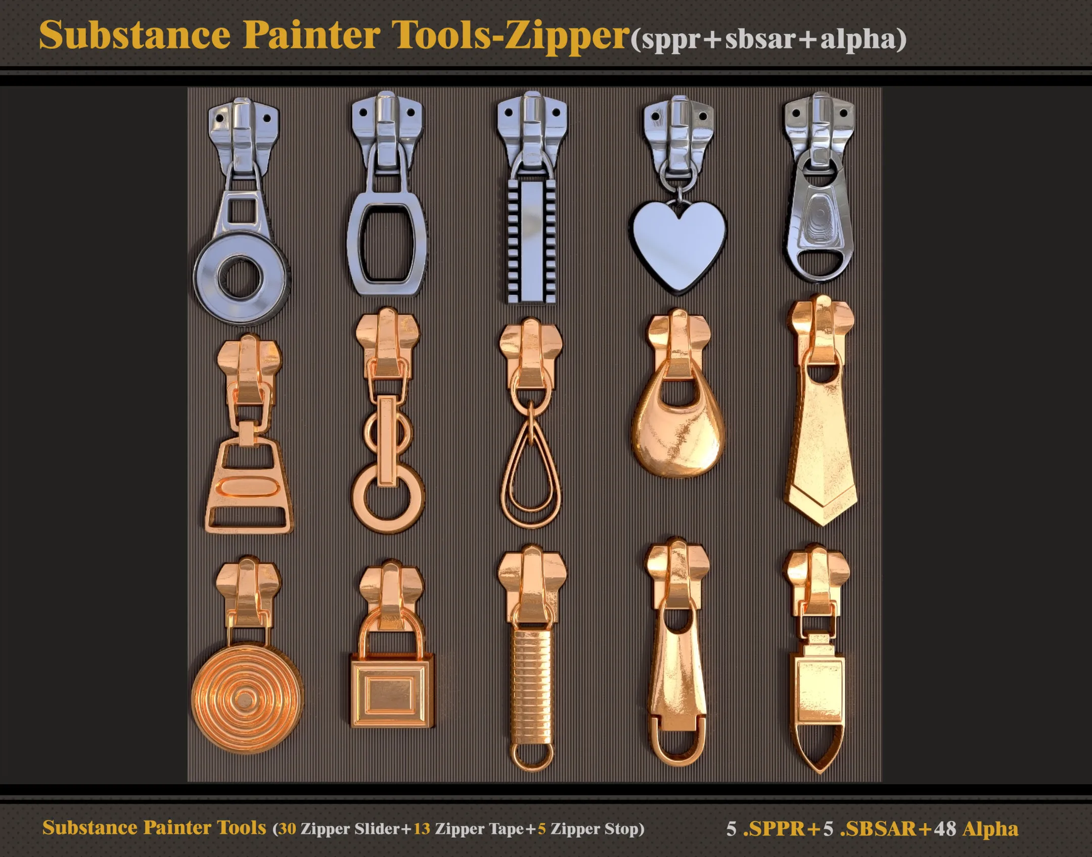 Substance Painter Tools-Zipper (sppr-sbsar-alpha)