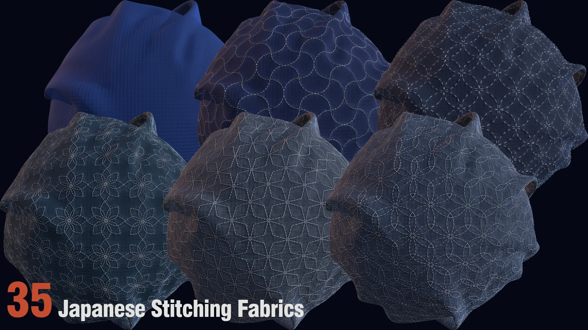 35 Japanese Stitching Fabrics