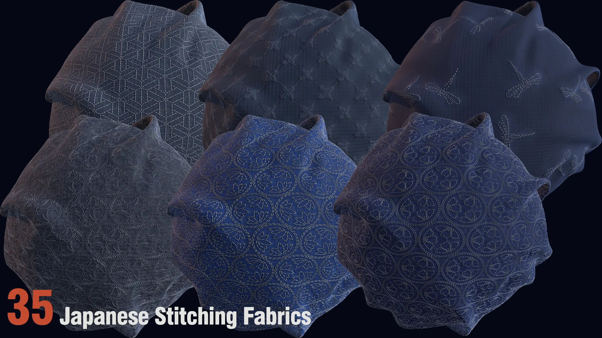 35 Japanese Stitching Fabrics