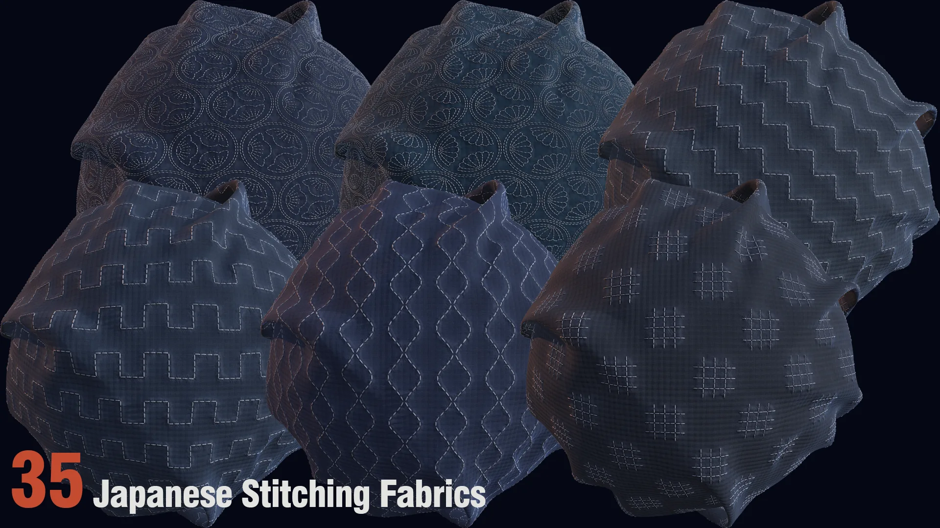 35 Japanese Stitching Fabrics