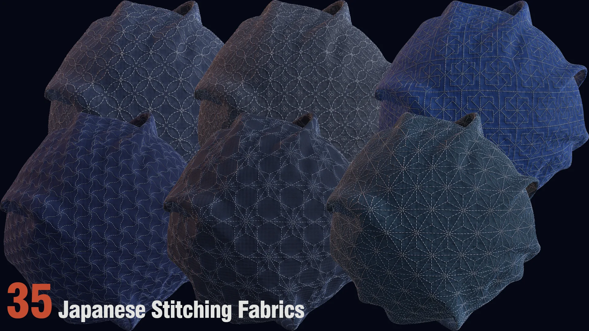 35 Japanese Stitching Fabrics