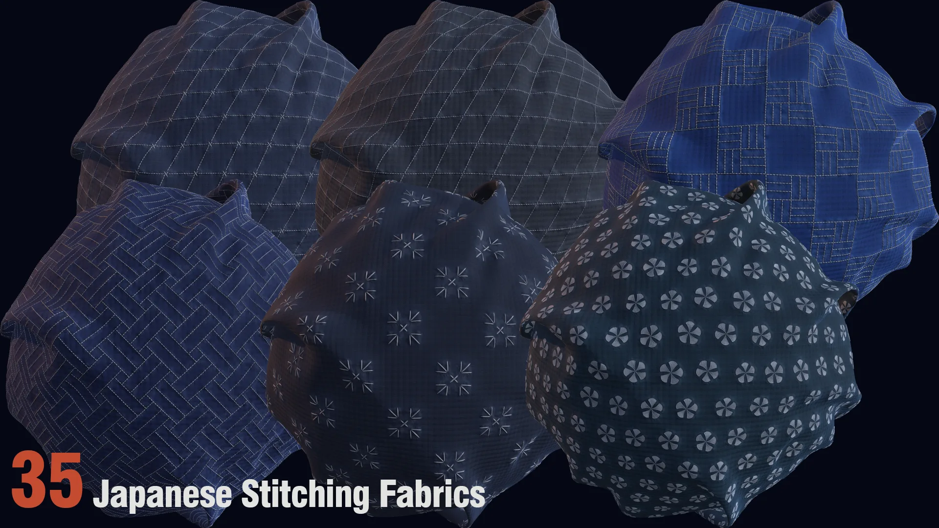 35 Japanese Stitching Fabrics