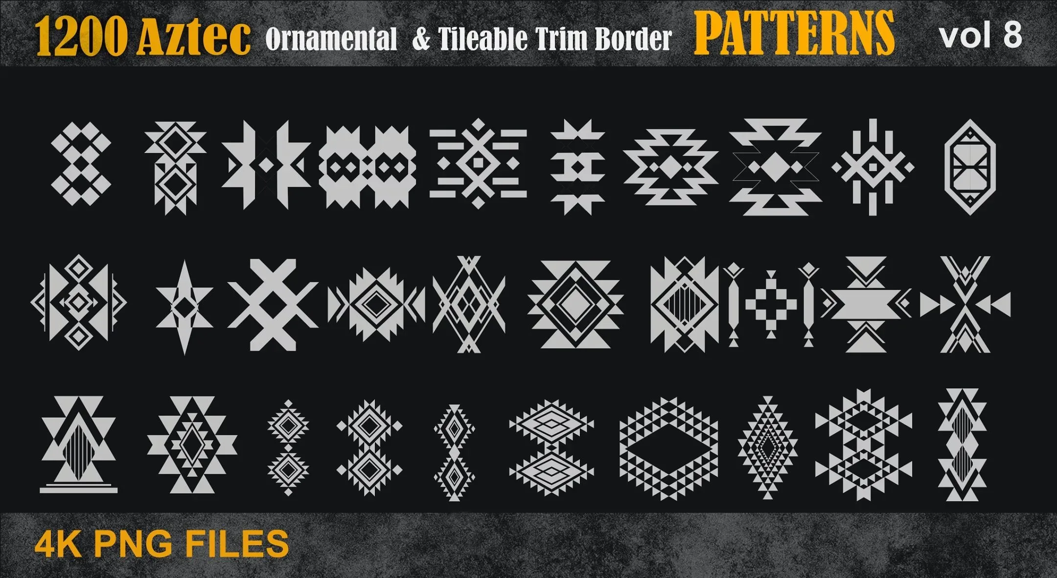 1200 Aztec Ornamental & Tileable - FlippedNormals