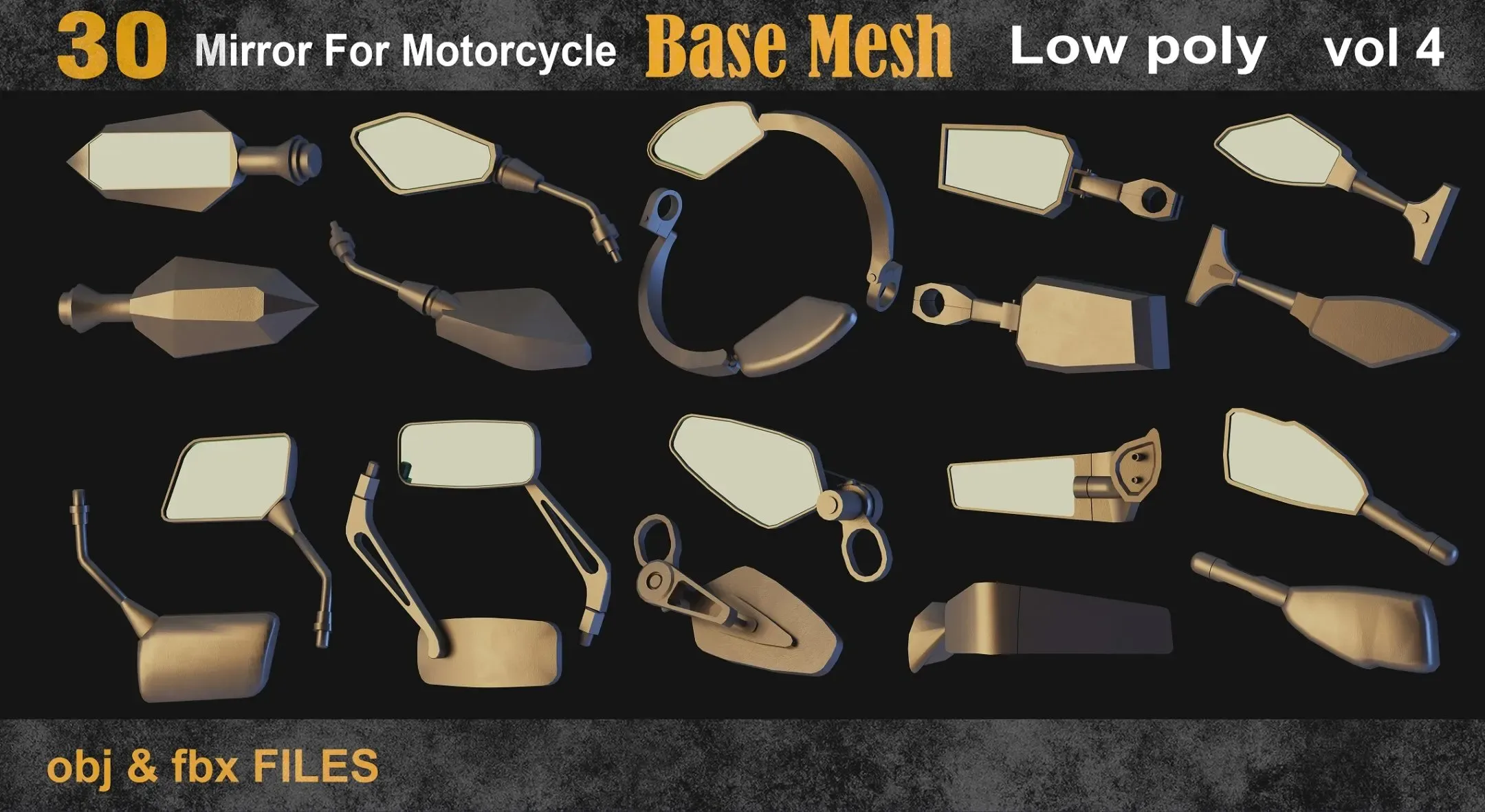30 Mirror For Motorcycle Base Mesh vol 4