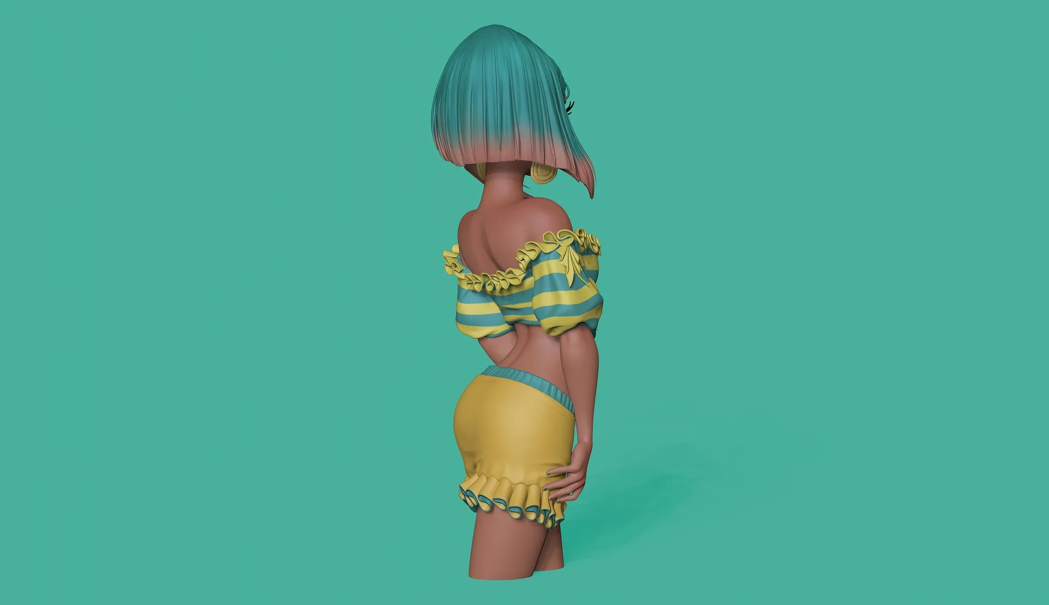 Teal & Yellow - ZBrush file
