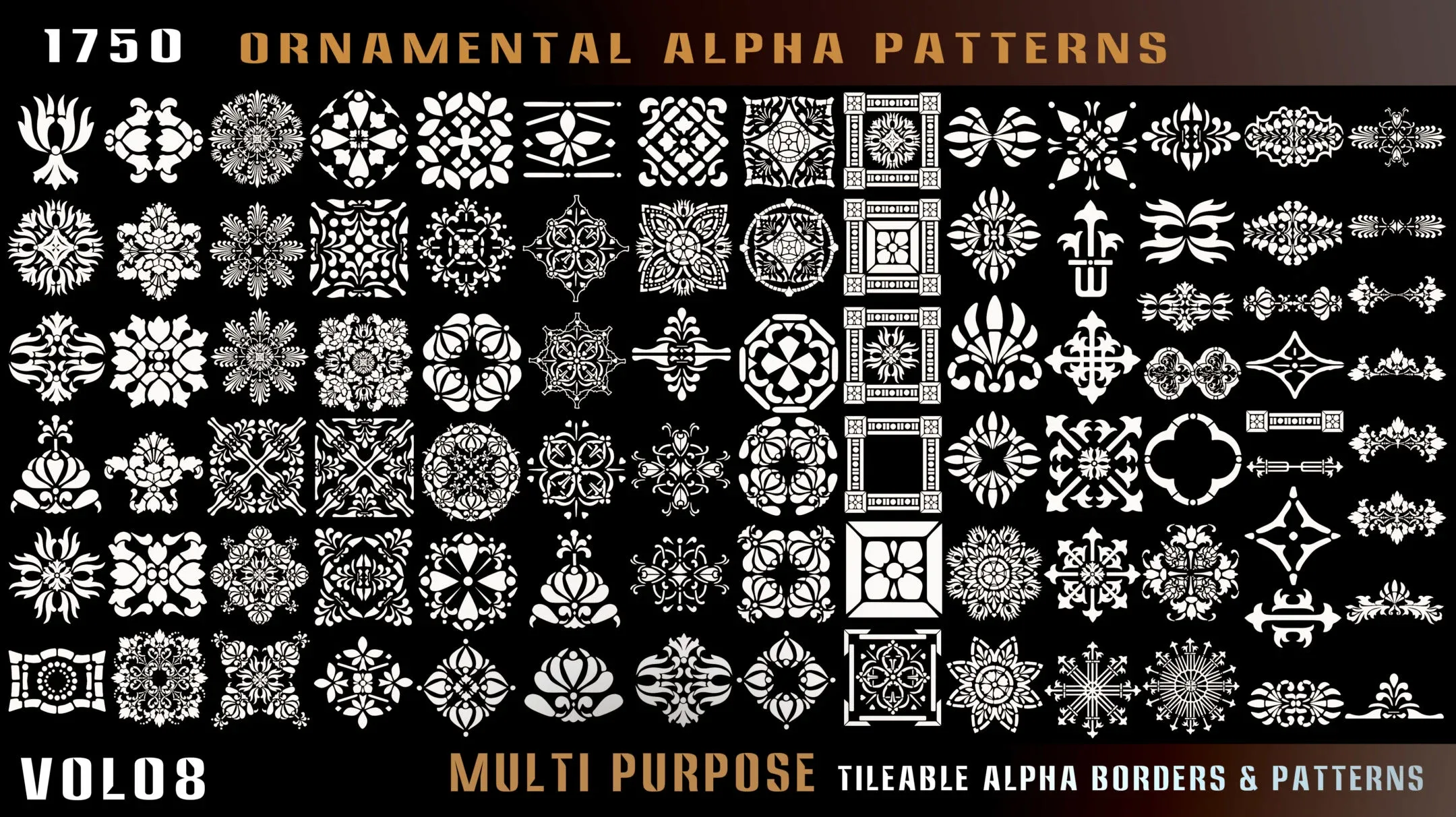 1750 ornamental alpha patterns - vol08